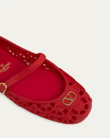 Valentino Garavani 5mm VLogo PVC Ballerina Flats | Thumbnail 3 Valentino Garavani 5mm VLogo PVC Ballerina Flats | Thumbnail 3
