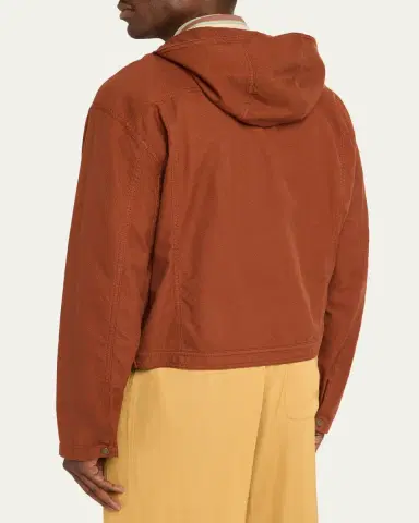 Sanderlak Men's Cotton Hooded Utility Jacket | Thumbnail 3 Sanderlak Men's Cotton Hooded Utility Jacket | Thumbnail 3