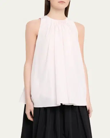 Loulou de Saison Liao Sleeveless Pleated Blouse | Thumbnail 4 Loulou de Saison Liao Sleeveless Pleated Blouse | Thumbnail 4