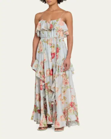 Zimmermann Roselight Floral Frill Maxi Dress | Thumbnail 4 Zimmermann Roselight Floral Frill Maxi Dress | Thumbnail 4