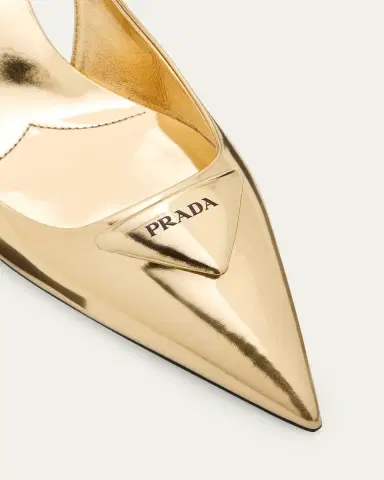 Prada 55mm Metallic Leather Slingback Pumps | Thumbnail 5 Prada 55mm Metallic Leather Slingback Pumps | Thumbnail 5