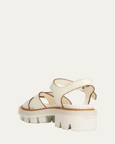 Prada 55mm Leather Platform Sandals | Thumbnail 3 Prada 55mm Leather Platform Sandals | Thumbnail 3