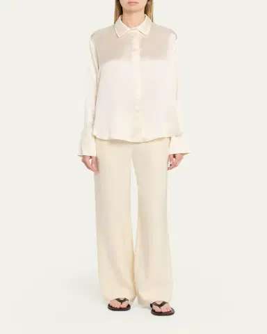 All Three Zoraya Silk Button-Front Shirt | Thumbnail 2 All Three Zoraya Silk Button-Front Shirt | Thumbnail 2