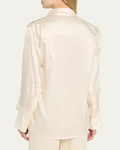All Three Zoraya Silk Button-Front Shirt | Thumbnail 3 All Three Zoraya Silk Button-Front Shirt | Thumbnail 3