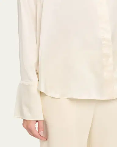All Three Zoraya Silk Button-Front Shirt | Thumbnail 5 All Three Zoraya Silk Button-Front Shirt | Thumbnail 5