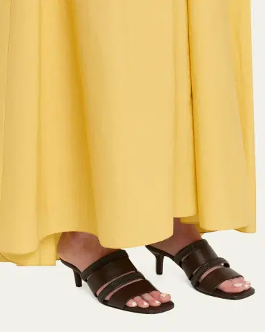 Brunello Cucinelli 50mm Monili Strappy Leather Mule Sandals | Thumbnail 2 Brunello Cucinelli 50mm Monili Strappy Leather Mule Sandals | Thumbnail 2