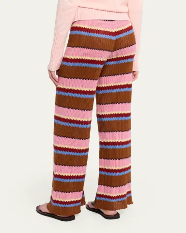 Guest in Residence Palazzo Rib Striped Pants | Thumbnail 3 Guest in Residence Palazzo Rib Striped Pants | Thumbnail 3