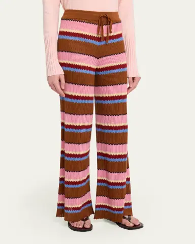 Guest in Residence Palazzo Rib Striped Pants | Thumbnail 4 Guest in Residence Palazzo Rib Striped Pants | Thumbnail 4