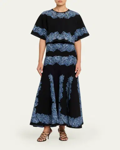 Ulla Johnson Alara Short-Sleeve Jacquard Knit Top | Thumbnail 2 Ulla Johnson Alara Short-Sleeve Jacquard Knit Top | Thumbnail 2