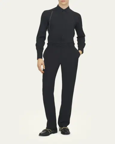 McQueen Men's Cotton Beaded-Harness Sport Shirt | Thumbnail 2 McQueen Men's Cotton Beaded-Harness Sport Shirt | Thumbnail 2
