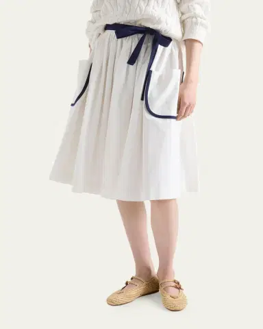 Prada Slubbed Toile Skirt | Thumbnail 3 Prada Slubbed Toile Skirt | Thumbnail 3