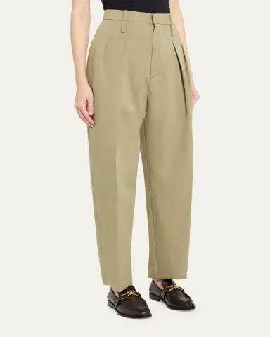 TOM FORD Double-Pleated Wool Straight-Leg Trousers | Thumbnail 4 TOM FORD Double-Pleated Wool Straight-Leg Trousers | Thumbnail 4