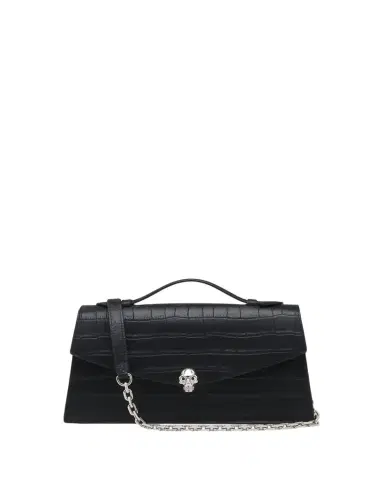 McQueen Skull Top-Handle Bag in Croc-Effect Leather | Thumbnail 1 McQueen Skull Top-Handle Bag in Croc-Effect Leather | Thumbnail 1
