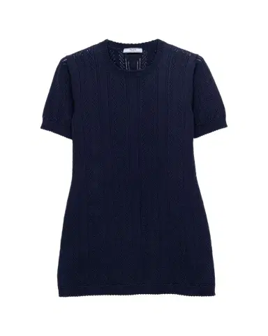 Prada Openwork Cotton Mini Dress | Thumbnail 1 Prada Openwork Cotton Mini Dress | Thumbnail 1