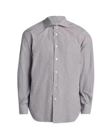 Kiton Men's Mini-Check Cotton Button-Down Shirt | Thumbnail 1 Kiton Men's Mini-Check Cotton Button-Down Shirt | Thumbnail 1