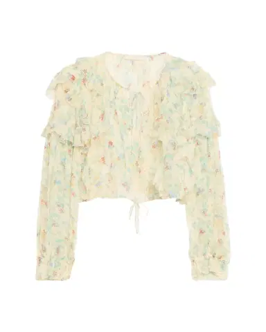 Ulla Johnson Delfina Long-Sleeve Silk Chiffon Blouse | Thumbnail 1 Ulla Johnson Delfina Long-Sleeve Silk Chiffon Blouse | Thumbnail 1