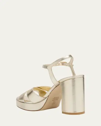 Stuart Weitzman Dayna Metallic Crisscross Platform Sandals | Thumbnail 6 Stuart Weitzman Dayna Metallic Crisscross Platform Sandals | Thumbnail 6