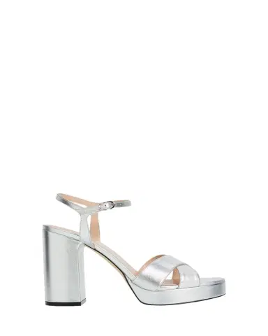 Stuart Weitzman Dayna Metallic Crisscross Platform Sandals | Thumbnail 1 Stuart Weitzman Dayna Metallic Crisscross Platform Sandals | Thumbnail 1