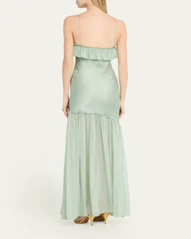 Ulla Johnson Elaria Sleeveless Silk Ruffle Gown | Thumbnail 3 Ulla Johnson Elaria Sleeveless Silk Ruffle Gown | Thumbnail 3