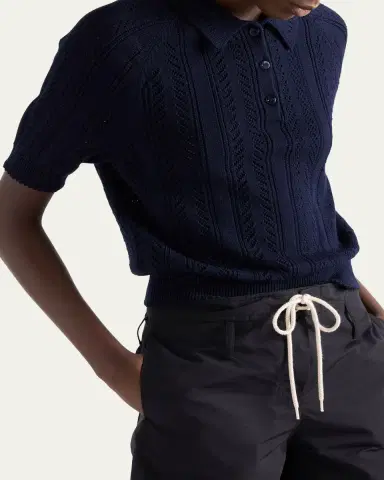 Prada Cotton Short-Sleeve Polo Shirt | Thumbnail 4 Prada Cotton Short-Sleeve Polo Shirt | Thumbnail 4