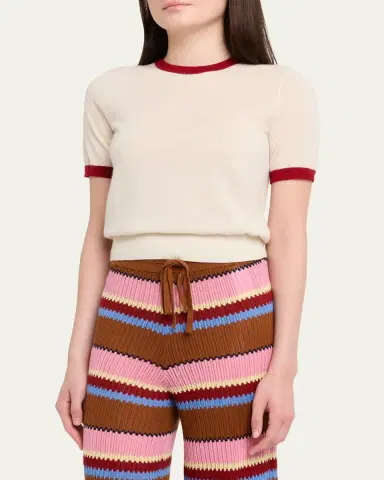 Guest In Residence Airy Ringer Cashmere Tee | Thumbnail 4 Guest In Residence Airy Ringer Cashmere Tee | Thumbnail 4