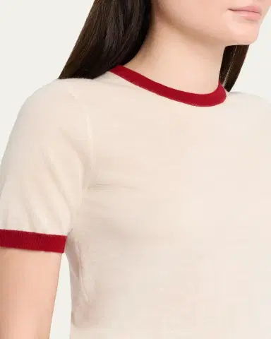 Guest In Residence Airy Ringer Cashmere Tee | Thumbnail 5 Guest In Residence Airy Ringer Cashmere Tee | Thumbnail 5