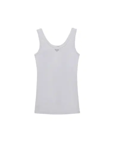 Prada Cotton Jersey Tank Top | Thumbnail 1 Prada Cotton Jersey Tank Top | Thumbnail 1