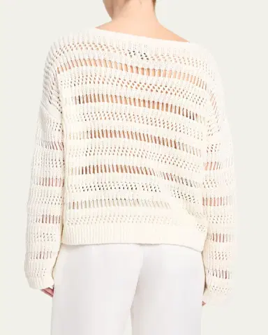 TWP Wide-Neck Open Stitch Sweater | Thumbnail 3 TWP Wide-Neck Open Stitch Sweater | Thumbnail 3