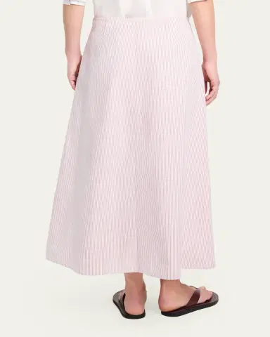 TWP Striped Cotton A-Line Skirt | Thumbnail 3 TWP Striped Cotton A-Line Skirt | Thumbnail 3