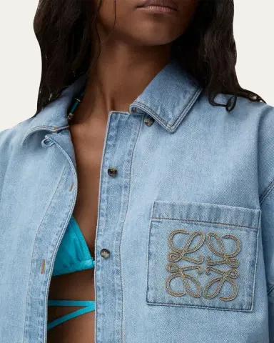Loewe x Paula's Ibiza Denim Short-Sleeve Boxy Shirt | Thumbnail 5 Loewe x Paula's Ibiza Denim Short-Sleeve Boxy Shirt | Thumbnail 5