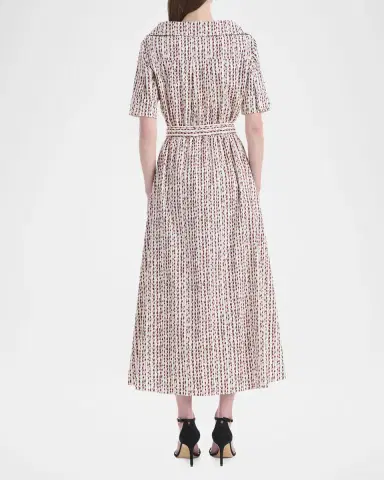 Altuzarra Lydia Abstract-Print Waist-Tie Midi Shirtdress | Thumbnail 2 Altuzarra Lydia Abstract-Print Waist-Tie Midi Shirtdress | Thumbnail 2