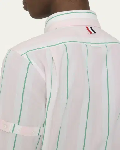 Thom Browne Striped Long-Sleeve Cotton Shirt | Thumbnail 5 Thom Browne Striped Long-Sleeve Cotton Shirt | Thumbnail 5