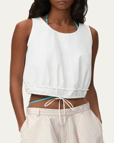LOEWE x Paula's Ibiza Cropped Drawstring Top | Thumbnail 4 LOEWE x Paula's Ibiza Cropped Drawstring Top | Thumbnail 4