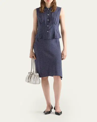 Prada Satin Polka Dot Midi Skirt | Thumbnail 2 Prada Satin Polka Dot Midi Skirt | Thumbnail 2