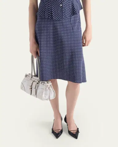 Prada Satin Polka Dot Midi Skirt | Thumbnail 4 Prada Satin Polka Dot Midi Skirt | Thumbnail 4