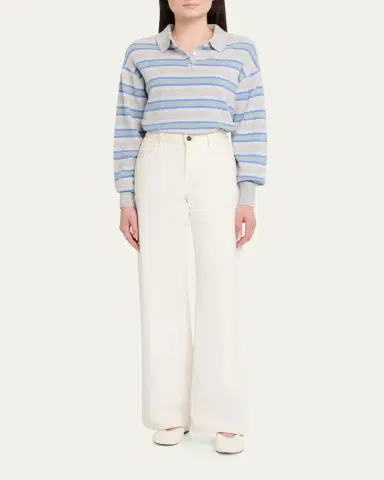Guest in Residence Collegiate Stripe Cashmere Polo | Thumbnail 6 Guest in Residence Collegiate Stripe Cashmere Polo | Thumbnail 6