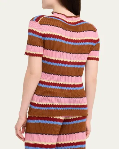 Guest in Residence Palazzo Rib Striped Top | Thumbnail 3 Guest in Residence Palazzo Rib Striped Top | Thumbnail 3