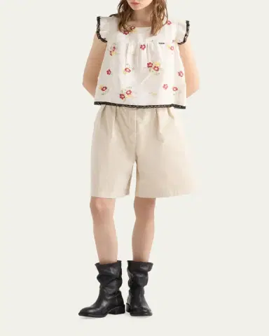 Prada Pleated Cotton Twill Bermuda Shorts | Thumbnail 2 Prada Pleated Cotton Twill Bermuda Shorts | Thumbnail 2