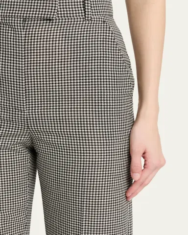 Alexander McQueen Gingham Check Straight-Leg Trousers | Thumbnail 5 Alexander McQueen Gingham Check Straight-Leg Trousers | Thumbnail 5