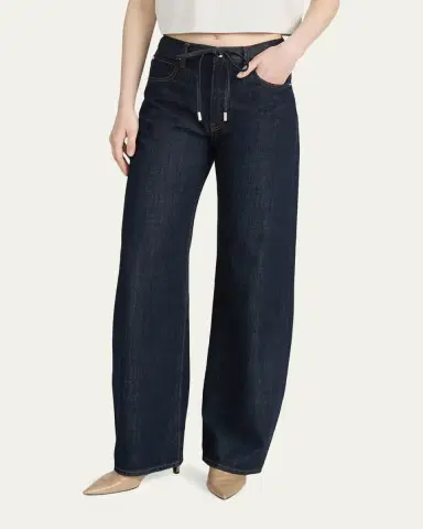 FRAME The Off-Duty Drawstring Bow Jeans | Thumbnail 4 FRAME The Off-Duty Drawstring Bow Jeans | Thumbnail 4