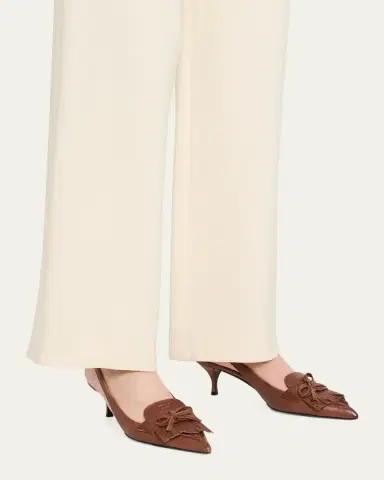 Prada 55mm Brushed Leather Slingback Pumps | Thumbnail 2 Prada 55mm Brushed Leather Slingback Pumps | Thumbnail 2
