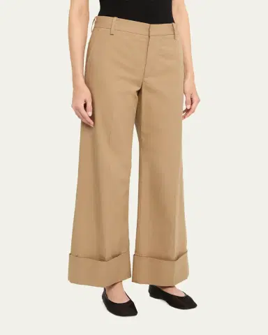 FRAME The Cuffed Slim Palazzo Trousers | Thumbnail 4 FRAME The Cuffed Slim Palazzo Trousers | Thumbnail 4