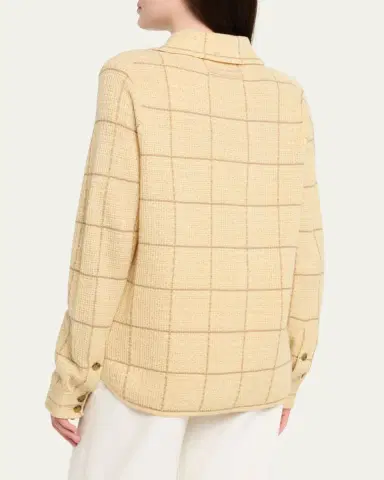 Guest in Residence Dylan Plaid Cashmere-Linen Shirt | Thumbnail 3 Guest in Residence Dylan Plaid Cashmere-Linen Shirt | Thumbnail 3