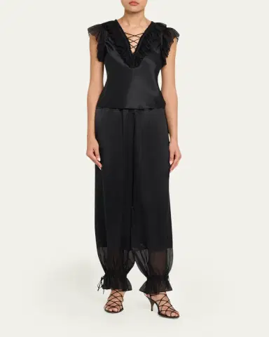 Ulla Johnson Ilyana Silk Ruffle Blouse | Thumbnail 2 Ulla Johnson Ilyana Silk Ruffle Blouse | Thumbnail 2