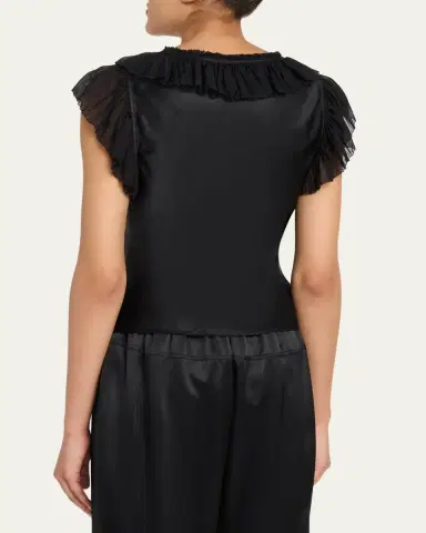 Ulla Johnson Ilyana Silk Ruffle Blouse | Thumbnail 3 Ulla Johnson Ilyana Silk Ruffle Blouse | Thumbnail 3