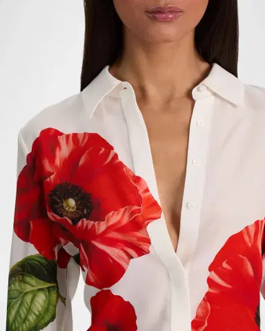 ALICE + OLIVIA Willa Placket Top | Thumbnail 4 ALICE + OLIVIA Willa Placket Top | Thumbnail 4