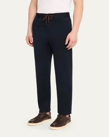 Baldassari Men's Jersey Straight-Leg Drawstring Pants | Thumbnail 4 Baldassari Men's Jersey Straight-Leg Drawstring Pants | Thumbnail 4