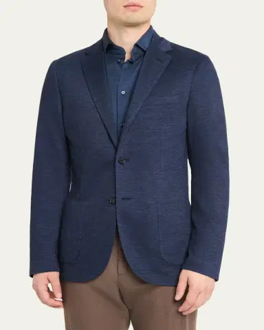 Baldassari Men's Brera Soft Travel 2-Button Sport Jacket | Thumbnail 4 Baldassari Men's Brera Soft Travel 2-Button Sport Jacket | Thumbnail 4