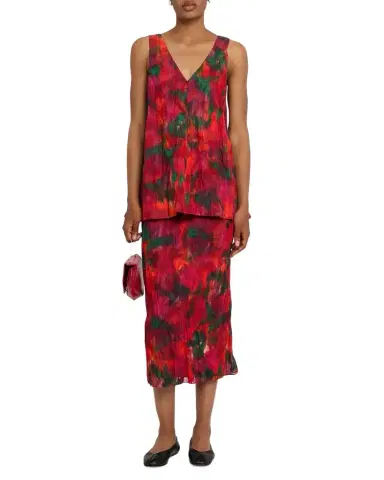 Lafayette 148 New York Sleeveless Abstract-Print Cotton Blouse | Thumbnail 1 Lafayette 148 New York Sleeveless Abstract-Print Cotton Blouse | Thumbnail 1