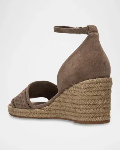 Brunello Cucinelli Suede Espadrille Wedge Sandals | Thumbnail 4 Brunello Cucinelli Suede Espadrille Wedge Sandals | Thumbnail 4